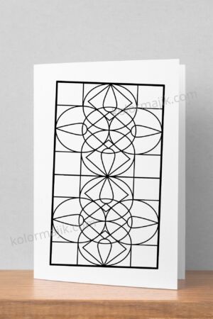 Geometric Pattern Printable Colouring Card V3