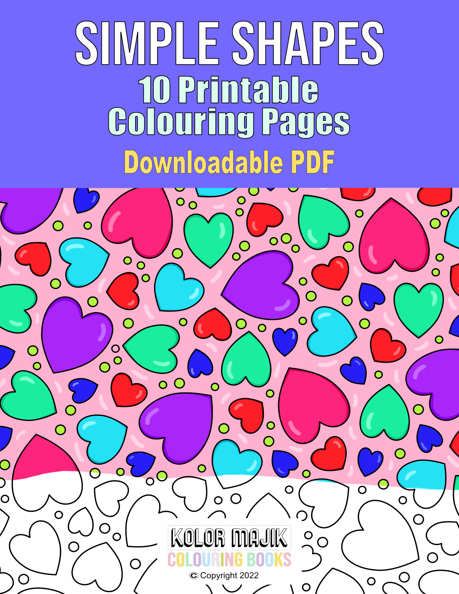 Simple Shapes Colouring Pages Kolor Majik Colouring Books